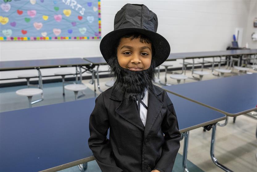 Students dressed as historical figures